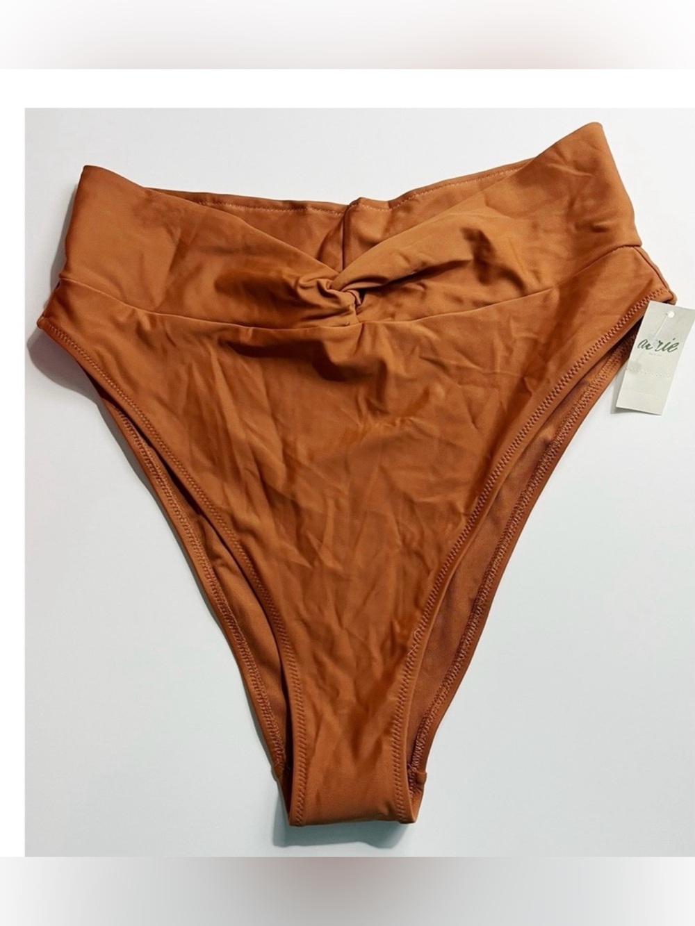 aerie High-Waist Bikini Bottoms in Rust